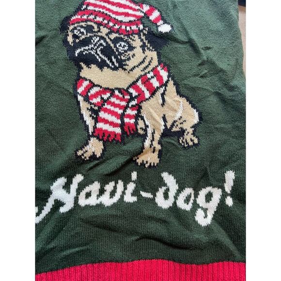 Ugly Christmas sweater XS extra small womens sweater pug dog feliz navi dog‎ - Picture 3 of 5